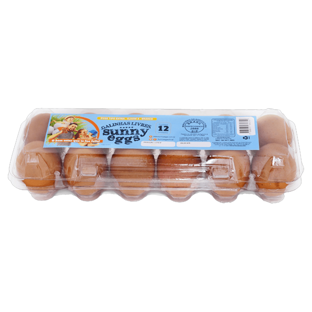 OVOS GRANDE VERM SUNNY EGGS PET 12UN