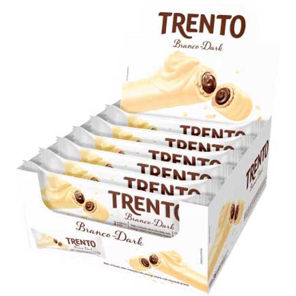 CHOC TRENTO 16X29G BRANCO DARK