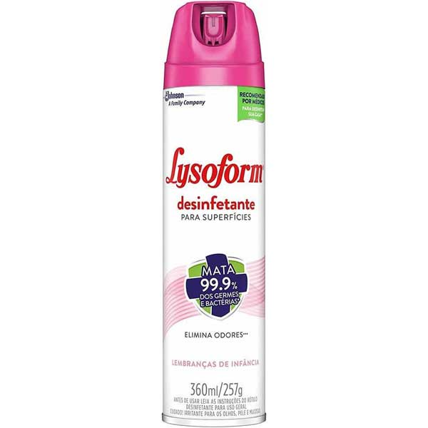 DESINFETANTE SUPERFÍCIES LEMBRANÇAS DE INFÂNCIA LYSOFORM FRASCO 360ML