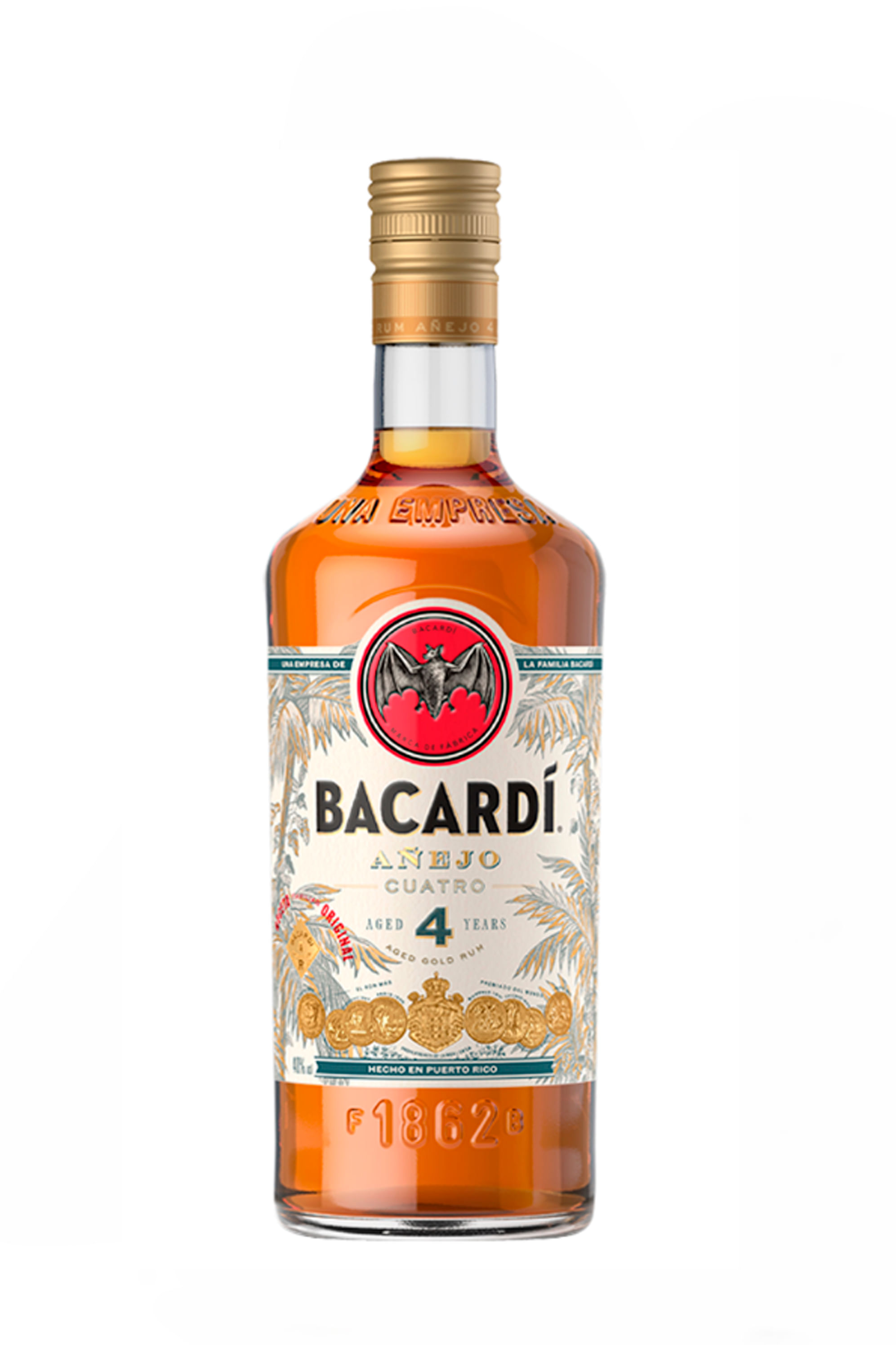 Rum Bacardi Cuatro 4 Anos 750ml (Anejo)