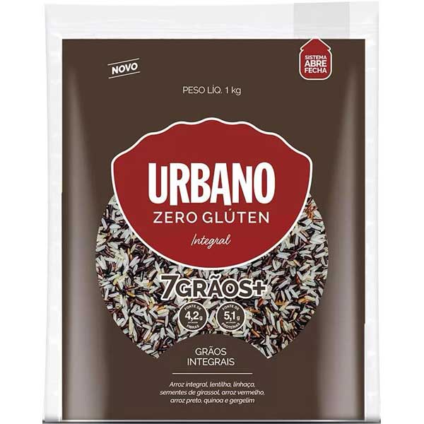 ARROZ INTEGRAL 7 GRÃOS URBANO POUCH 1KG