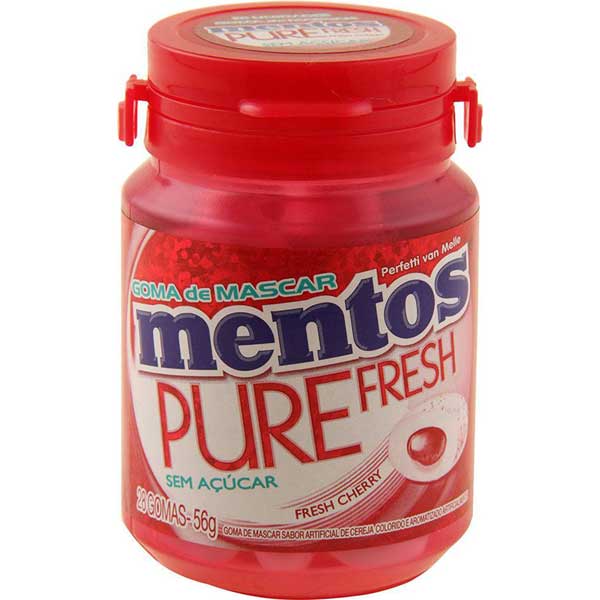 CHICLE MENTOS PURE FRESH MORANGO 56G
