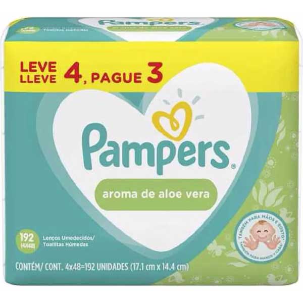 LENCO UMED PAMPERS ALOE VERA L4P3 48UN