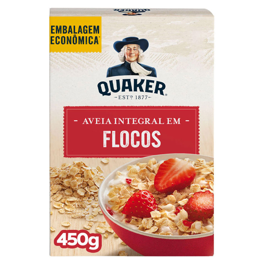 AVEIA QUAKER 450G FLOCOS REGULAR CAIXA