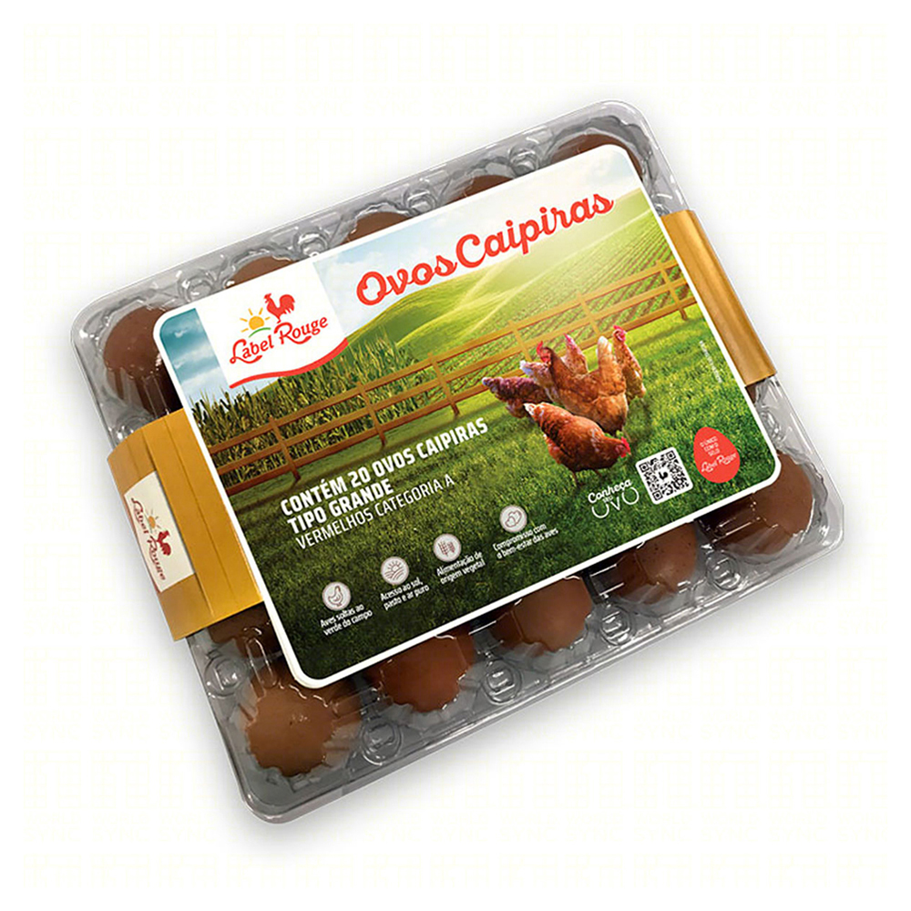 OVOS CAIPIRA LABEL ROUGE 20UN