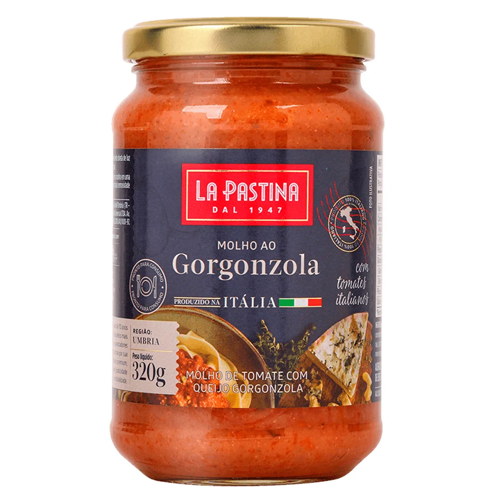 MOLHO DE TOMATE GORGONZOLA LA PASTINA VIDRO 320G