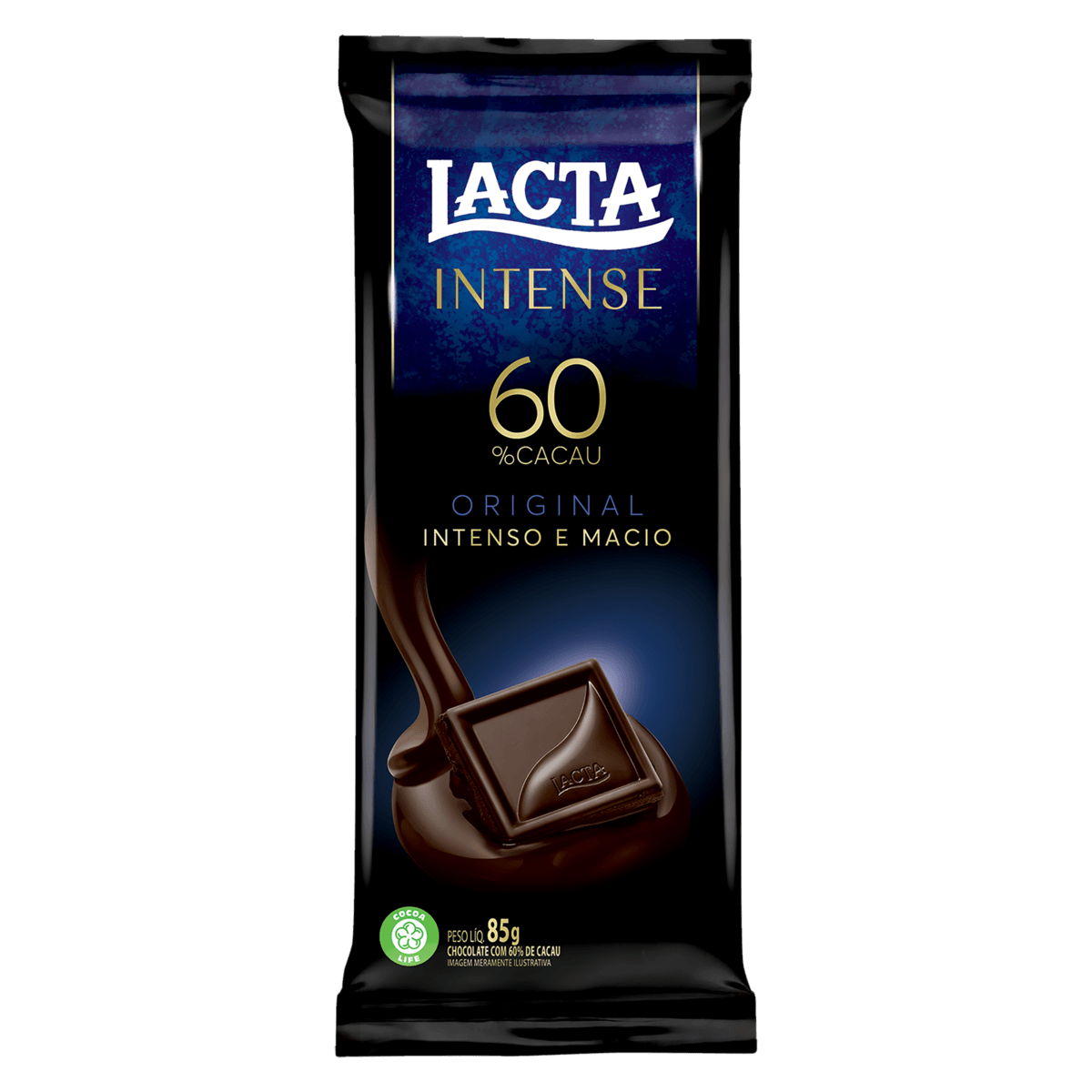 CHOC LACTA INTENSE 85G 60%CACAU ORIGINAL