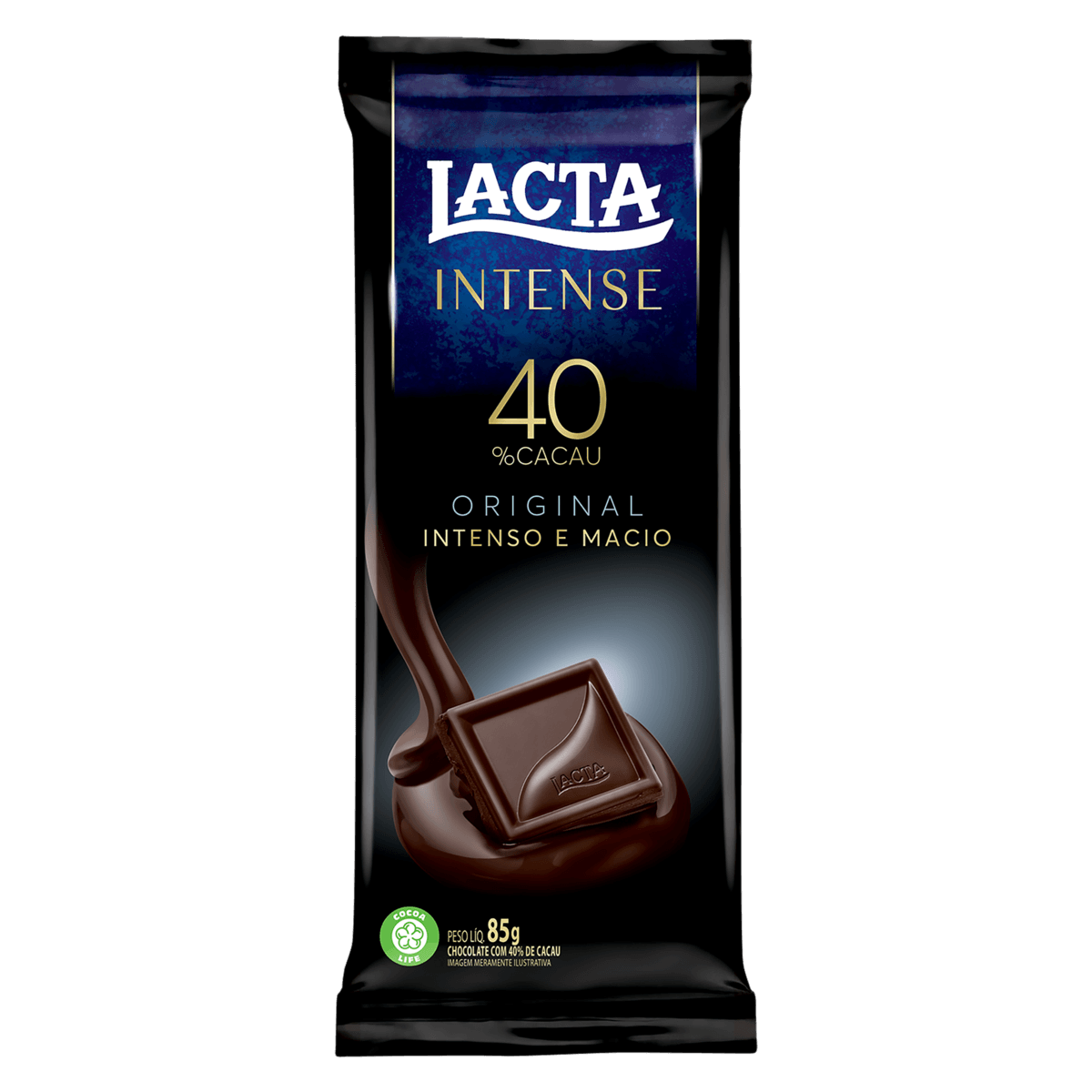 CHOC LACTA INTENSE 85G 40% CACAU ORIG