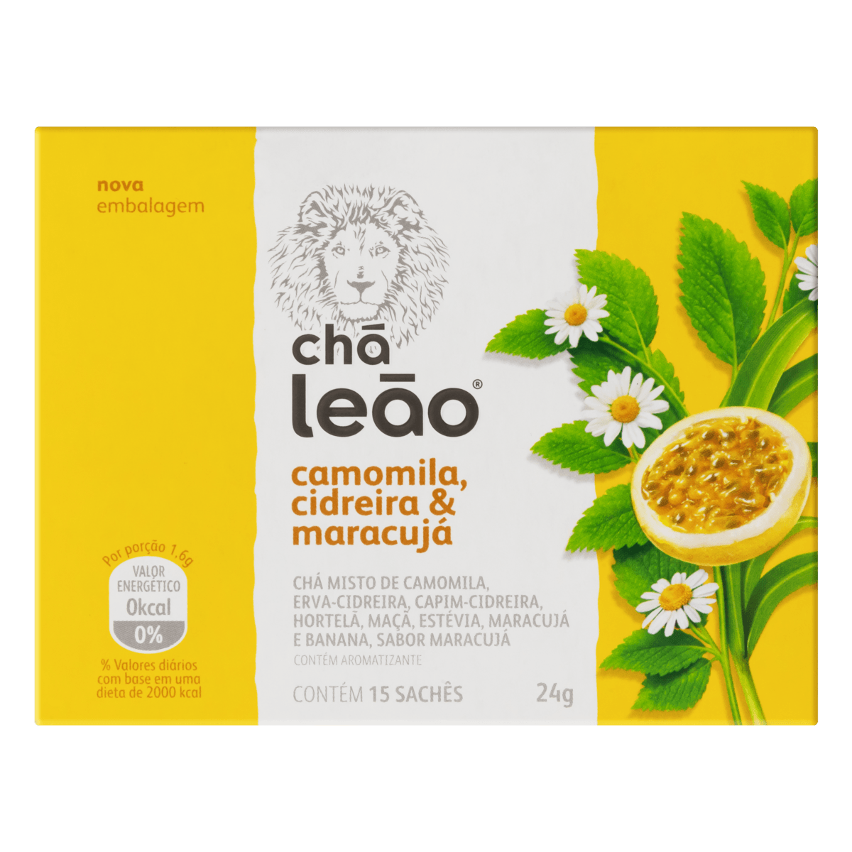 CHÁ LEÃO CAMOMILA, CIDREIRA & MARACUJÁ 15 UN