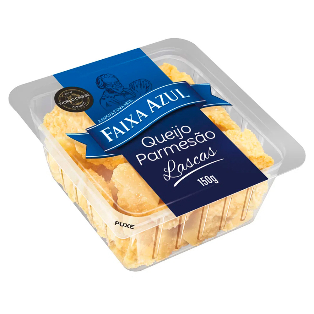 QUEIJO FAIXA AZUL PARMESAO LASCAS 150G