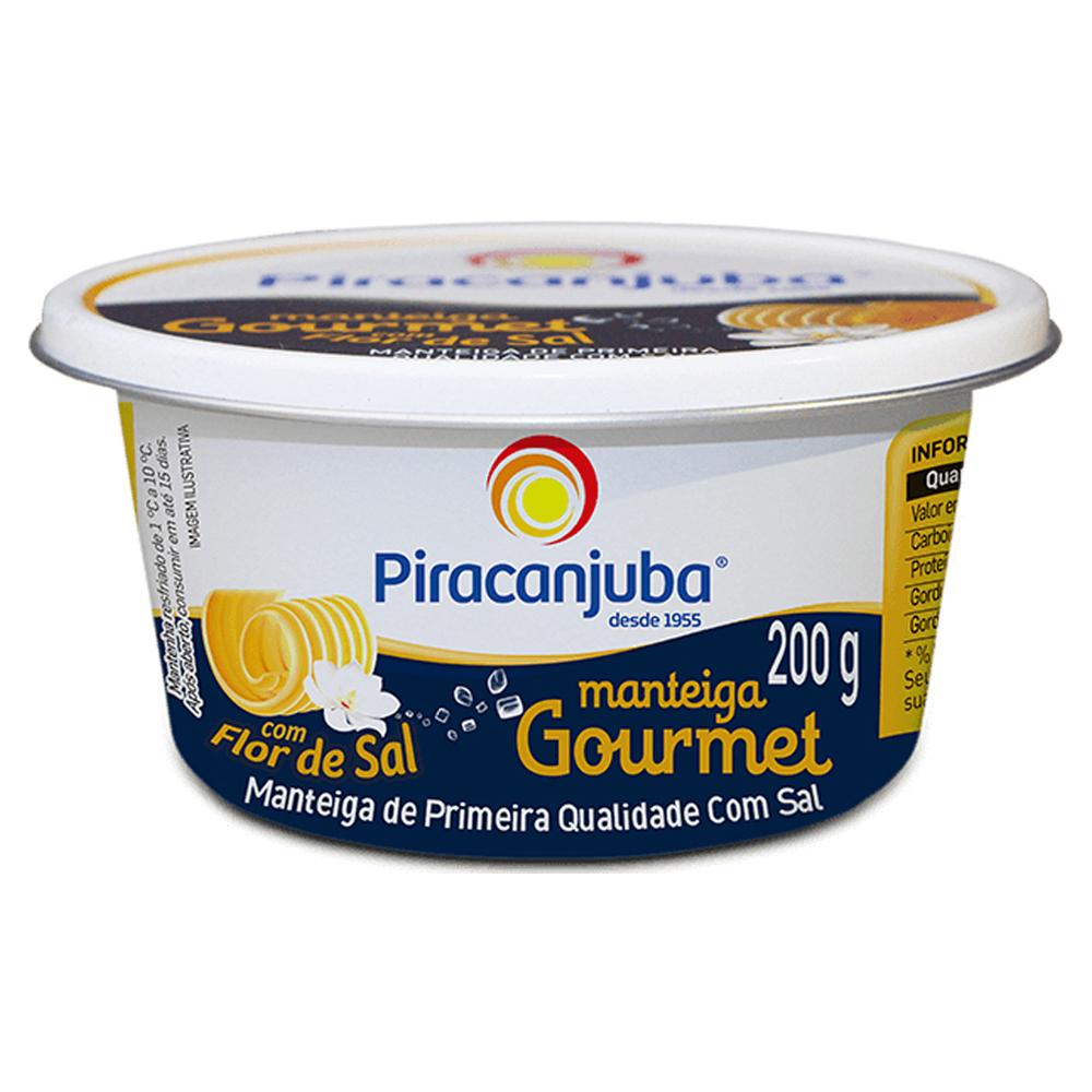 MANTEIGA PIRACANJUBA 200GR FLOR DE SAL