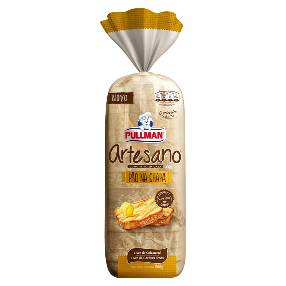 PAO ARTESANO PULLMAN 500G PAO NA CHAPA