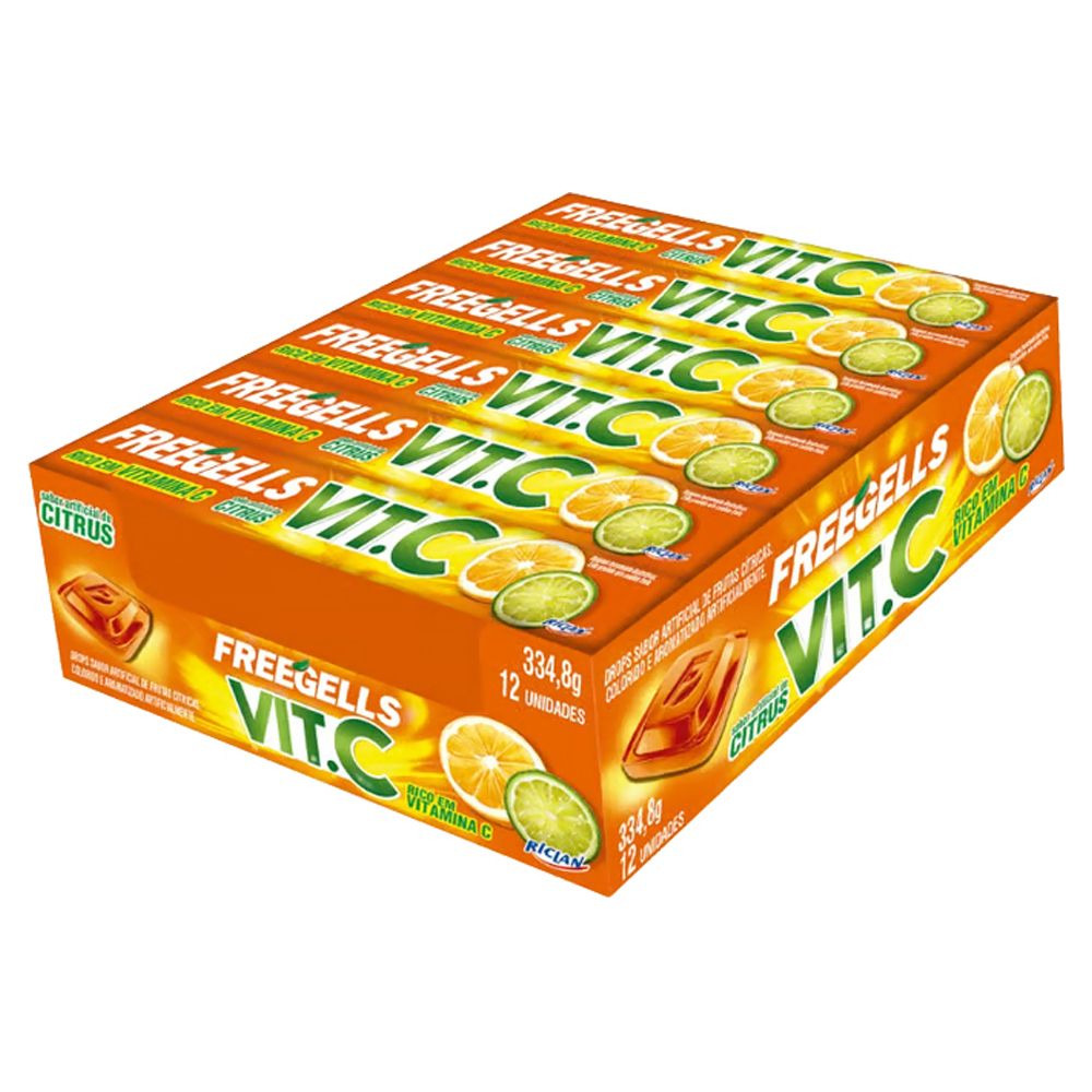 DROPS FREEGELLS VIT C CITRUS 12UN