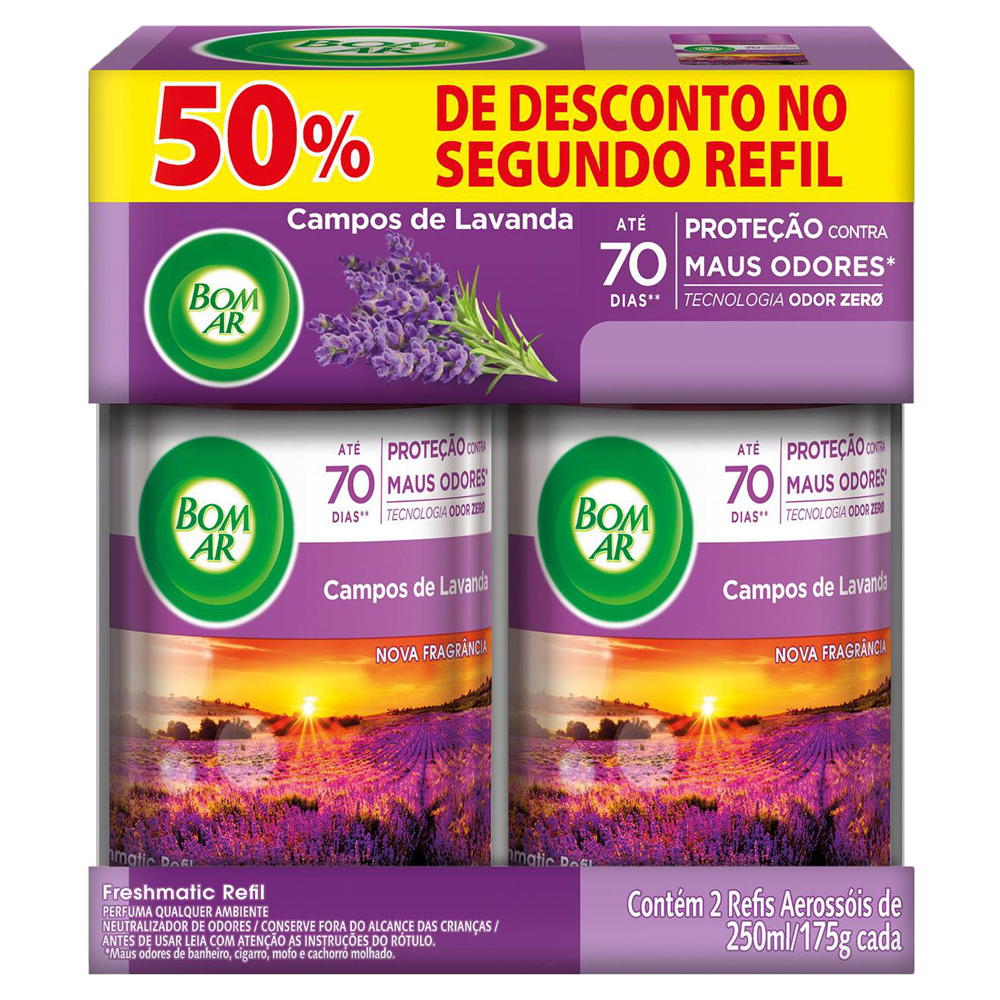 BOM AR FRESHMATIC 250ML RF 2UN LAV PROMO