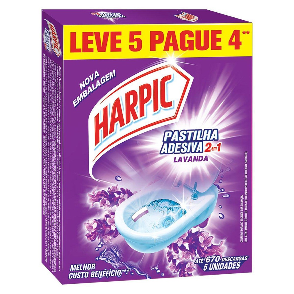 BLOCO SANIT HARPIC PASTILHA L5P4 LAVANDA