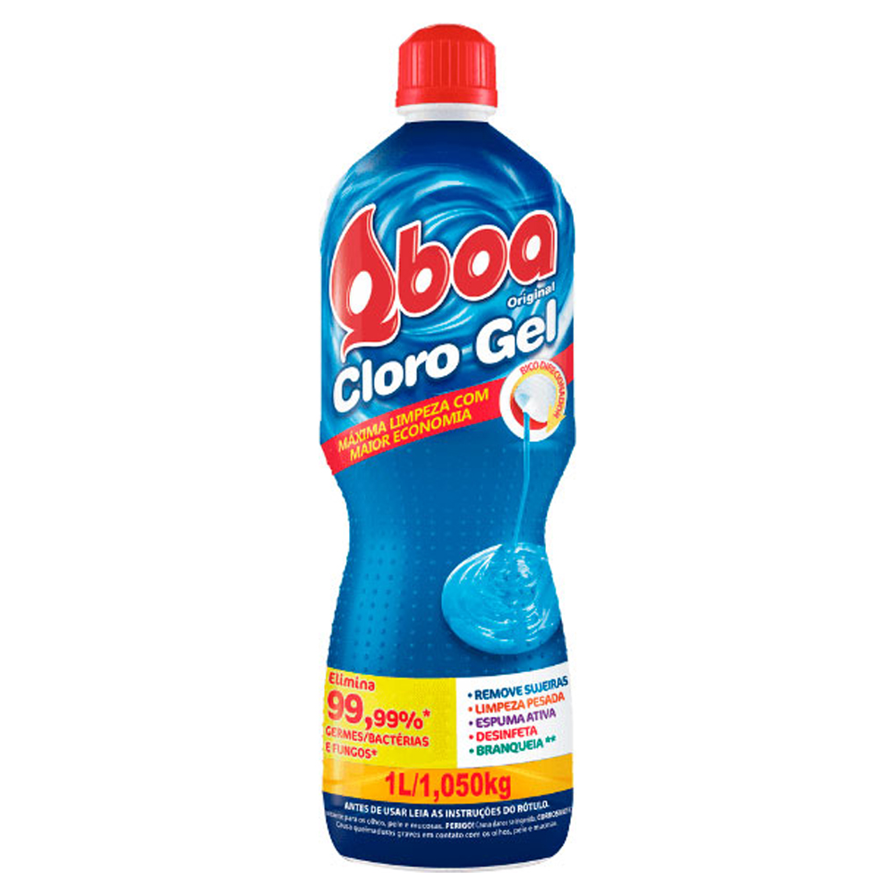 DESINFETANTE USO GERAL CLORO GEL ORIGINAL QBOA FRASCO 1L