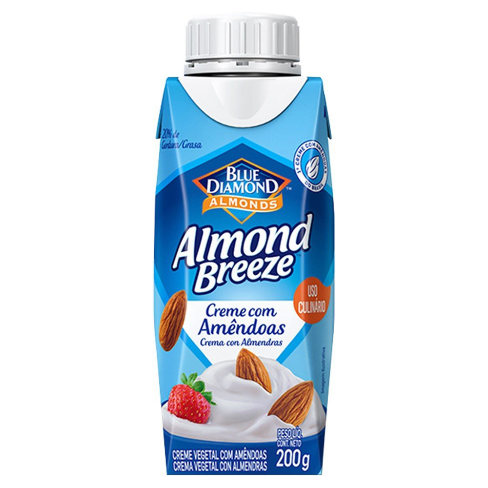 CREME CULINÁRIO COM AMÊNDOAS BLUE DIAMOND ALMOND BREEZE CAIXA 200G