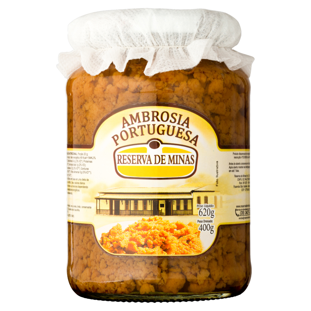 DOCE AMBROSIA PORTUGUESA RESERVA DE MINAS VIDRO 400G