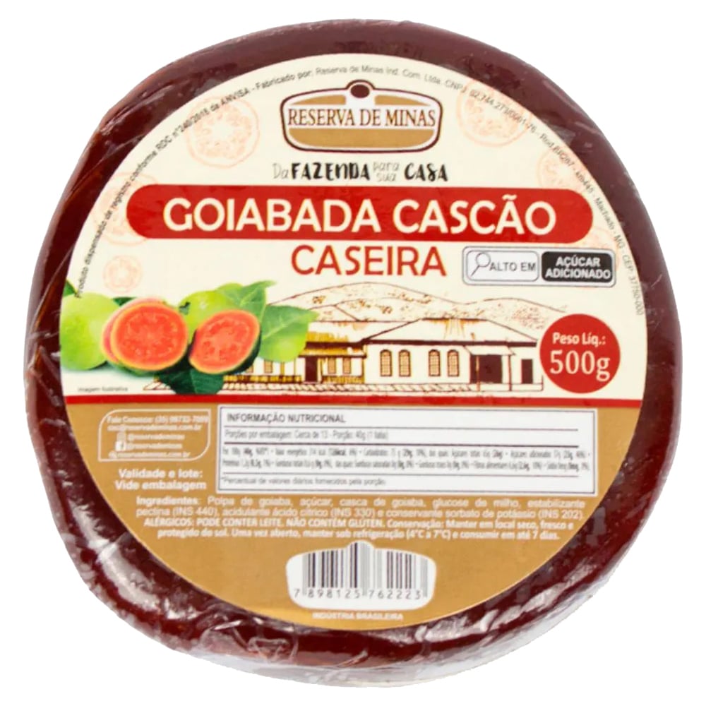 DOCE GOIABADA CASCAO RES DE MINAS 500G