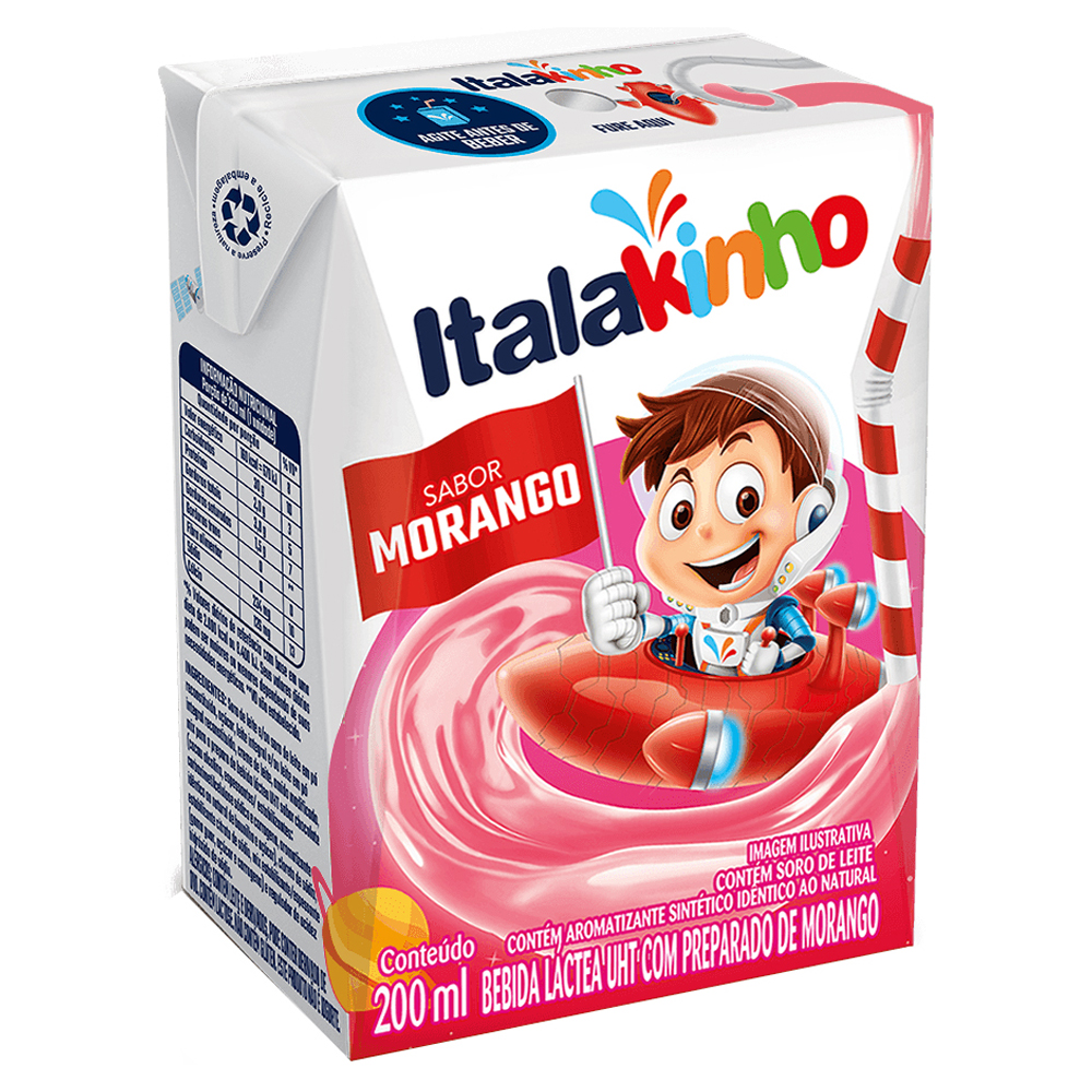 BEB LACTEA ITALAC 200ML MORANGO