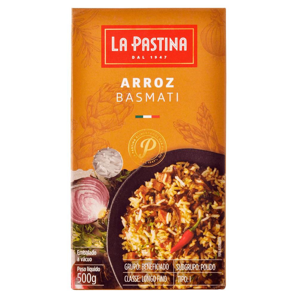 ARROZ BASMATI TIPO 1 LA PASTINA CAIXA 500G
