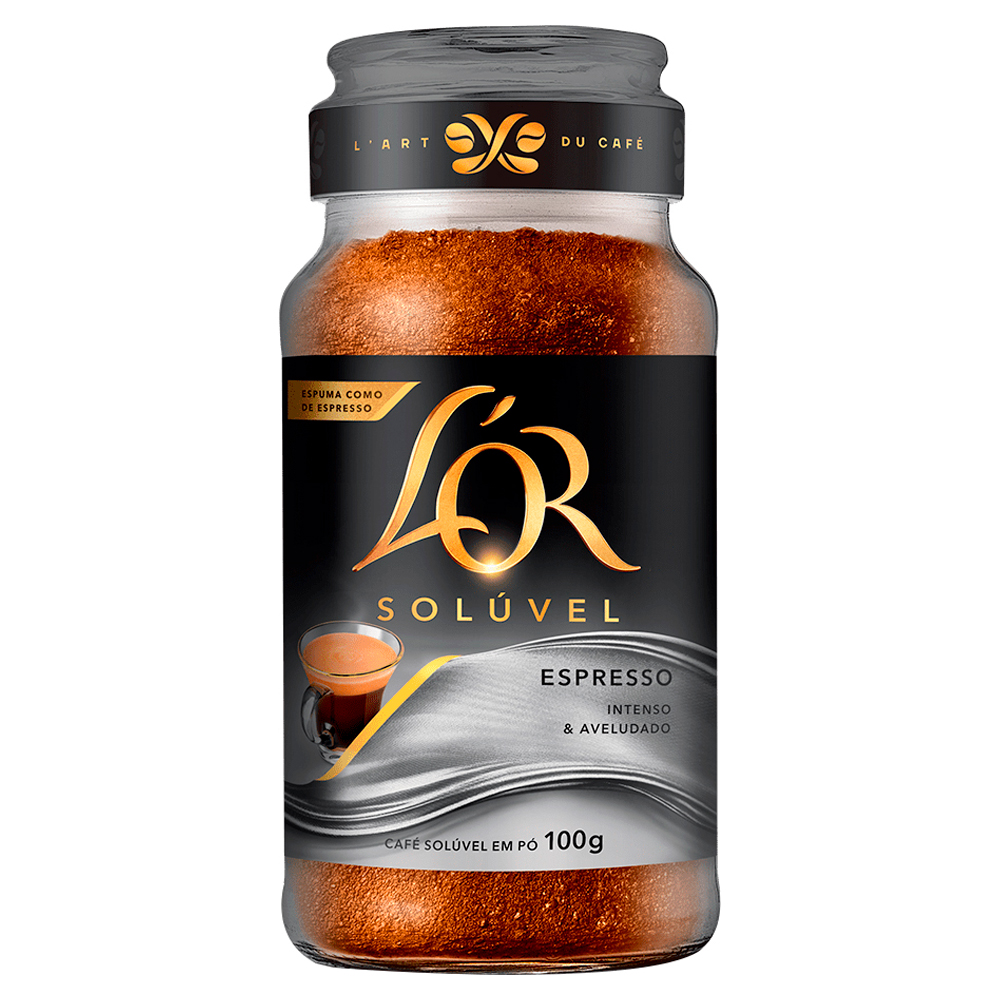 CAFÉ SOLÚVEL EM PÓ ESPRESSO LOR VIDRO 100G