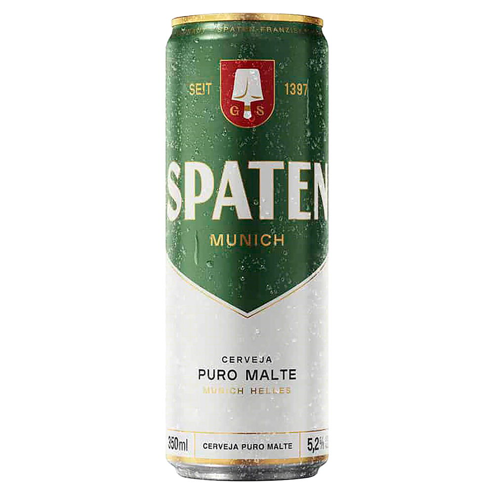 CERVEJA MUNICH HELLES PURO MALTE SPATEN LATA 350ML