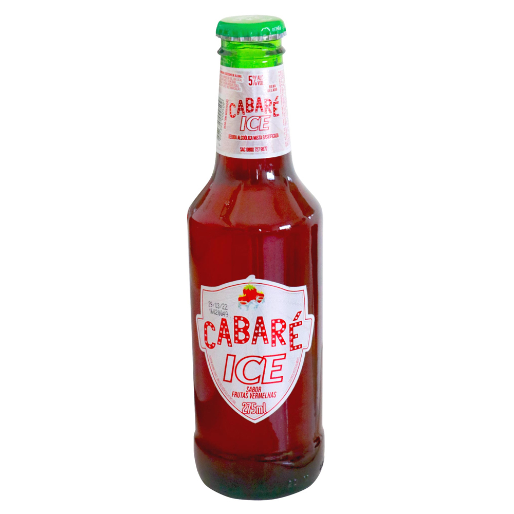 BEBIDA MISTA ALCOÓLICA FRUTAS VERMELHAS CABARÉ ICE GARRAFA 275ML