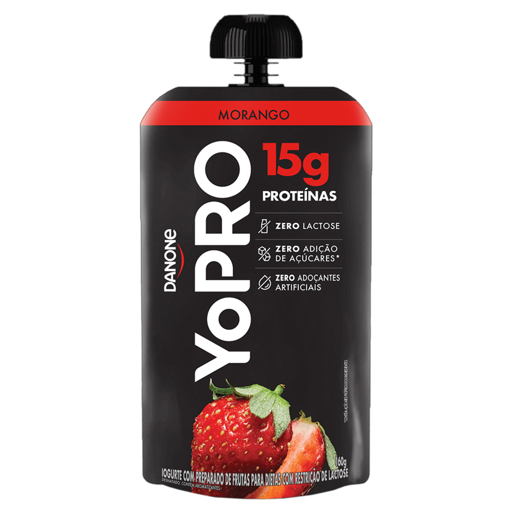 IOGURTE YOPRO 160G POUCH 15G MORANGO
