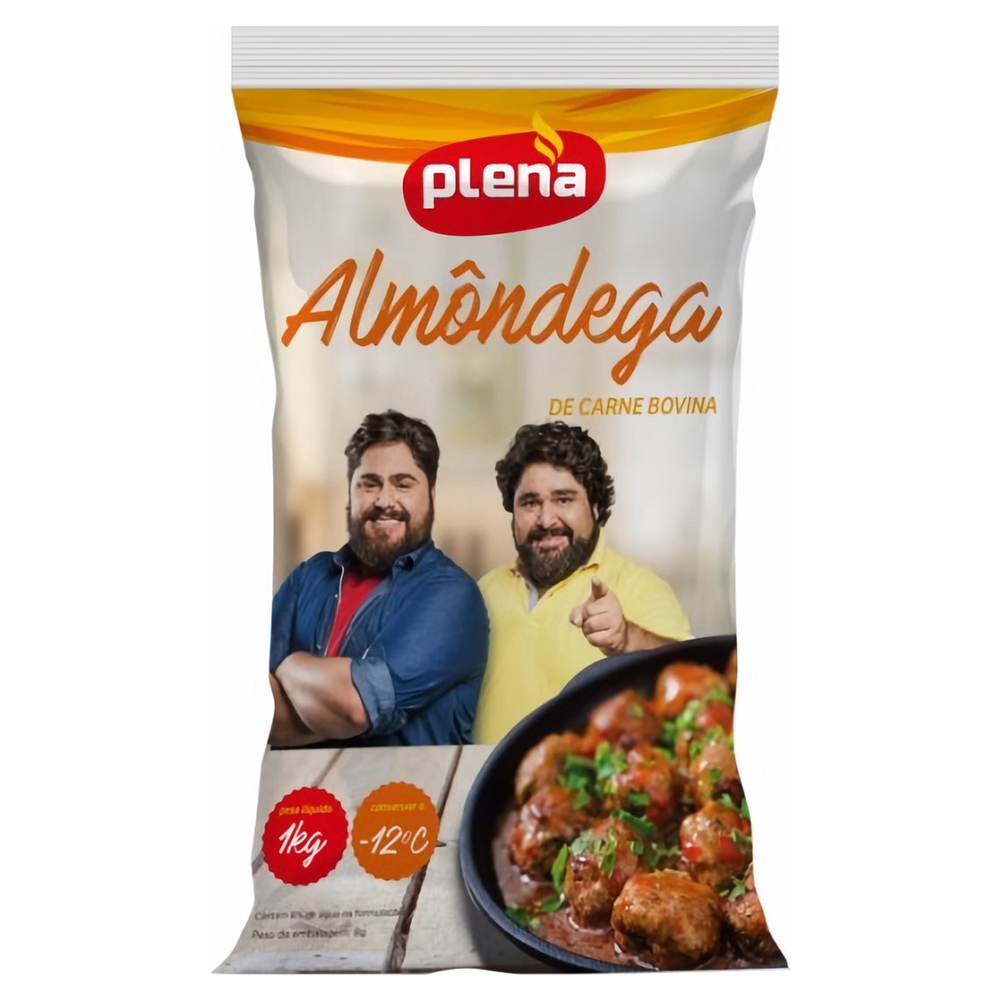 ALMONDEGA PLENA 1KG CARNE BOVINA