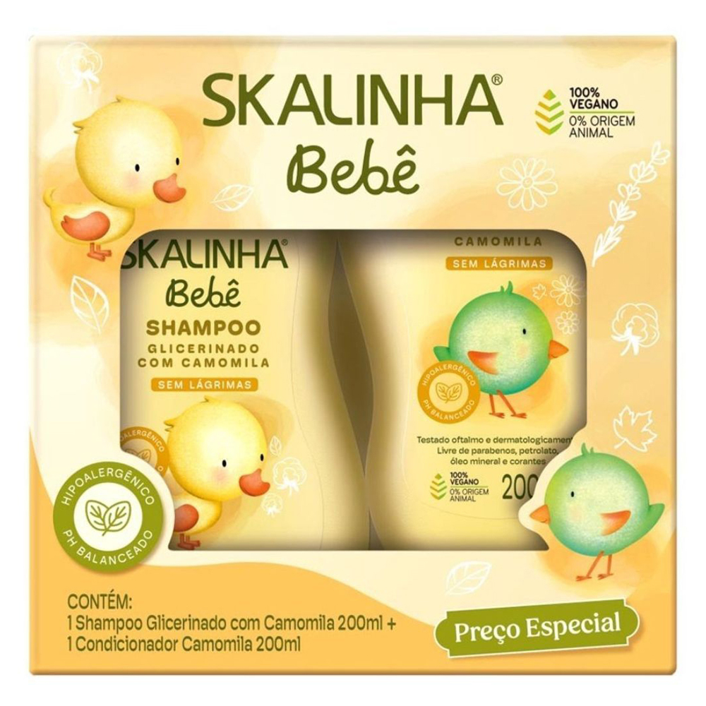KIT SH+COND CAMOMILA SKALINHA BEBE 200ML