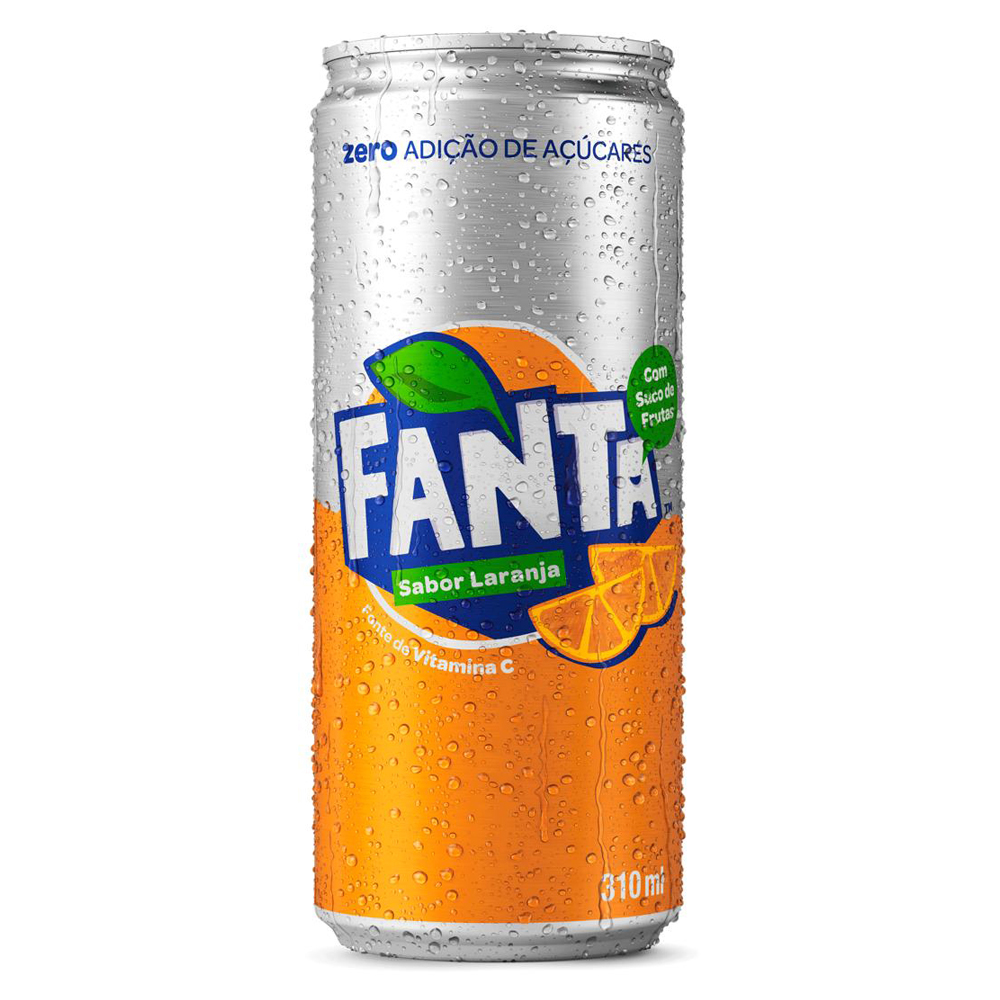 REFRIGERANTE LARANJA ZERO ADIÇÃO DE AÇÚCAR FANTA LATA 310ML