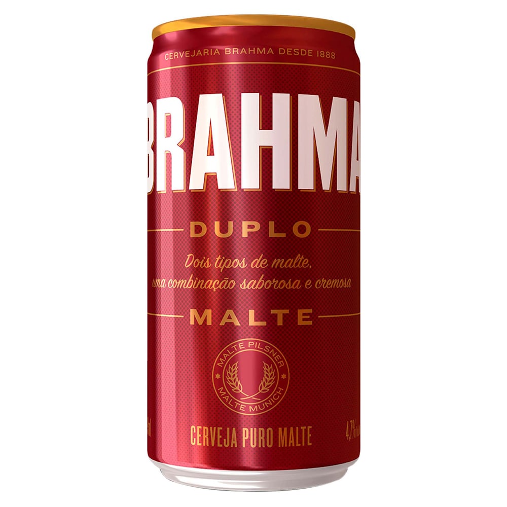CERVEJA PILSNER DUPLO MALTE BRAHMA LATA 269ML