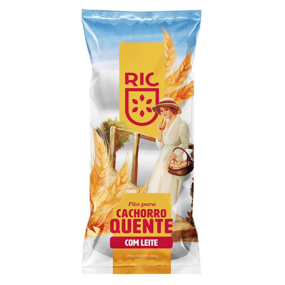 PAO CACHORRO QUENTE RIC 200G LEITE NINHO