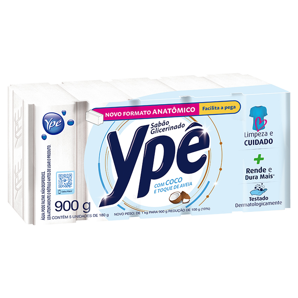 SABAO EM BARRA YPE COCO TOQ AVEIA 5X160G