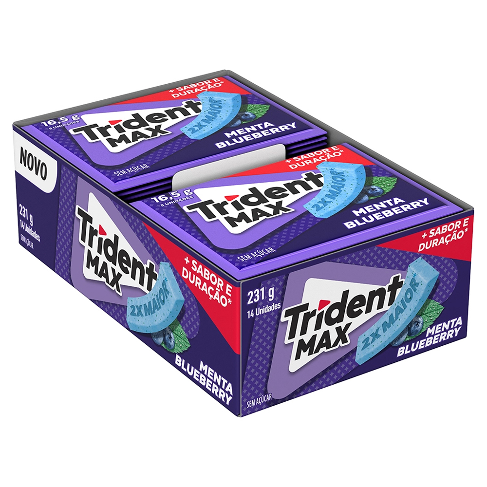 CHICLE TRIDENT MAX 231G MENTA BLUEBE