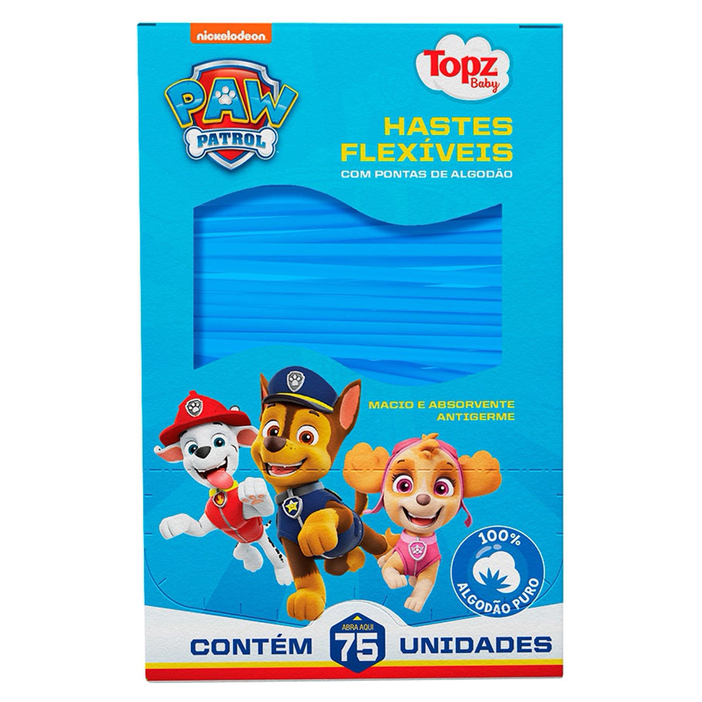 HASTES FLEXÍVEIS TOPZ CAIXA 75 UNIDADES