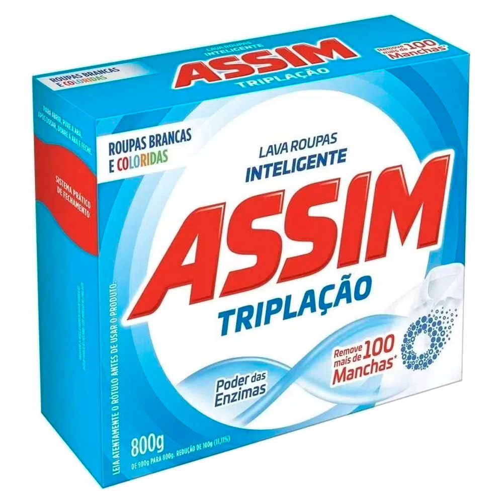 DET PO ASSIM TRIPL ACAO BICARBON 800G CX