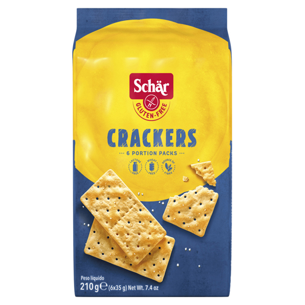 BISCOITO CRACKER SEM GLÚTEN ZERO LACTOSE SCHÄR PACOTE 210G