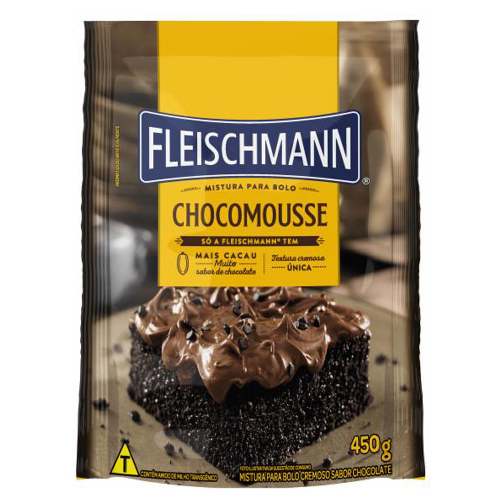 MISTURA PARA BOLO CREMOSO CHOCOMOUSSE FLEISCHMANN SACHÊ 400G