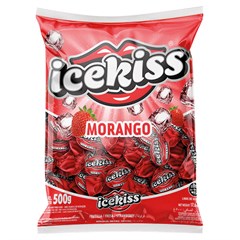 BALA ICEKISS DURA 500G MORANGO