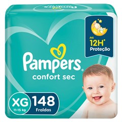 FRALDA PAMPERS CONFORT SEC ECON XG 148UN