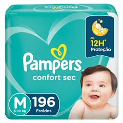 FRALDA PAMPERS CONFORT SEC ECON M 196UN