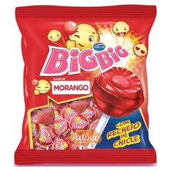 PIRULITO BIG BIG CHICLE MORANGO 500G