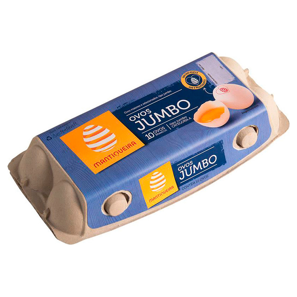 OVOS JUMBO BRANCOS MANTIQUEIRA C/10UN