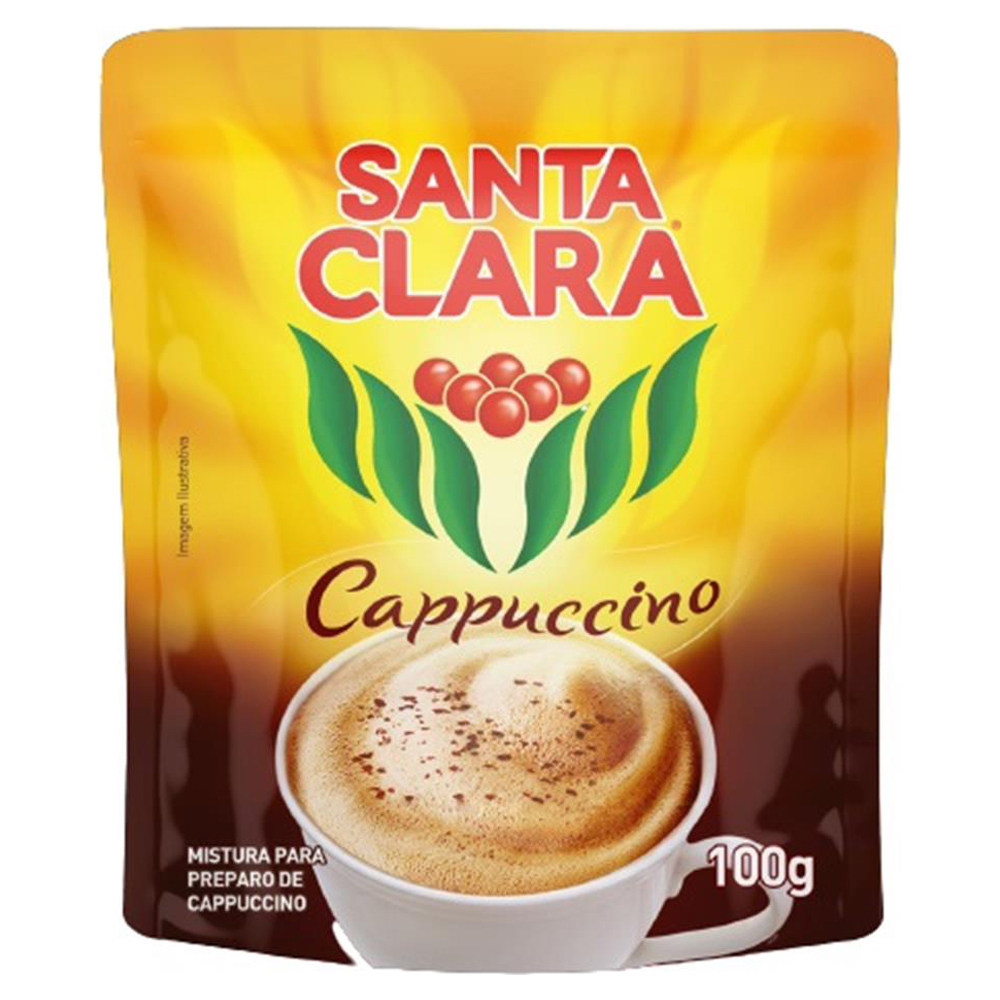 CAPPUCCINO SOLÚVEL SANTA CLARA SACHÊ 100G REFIL