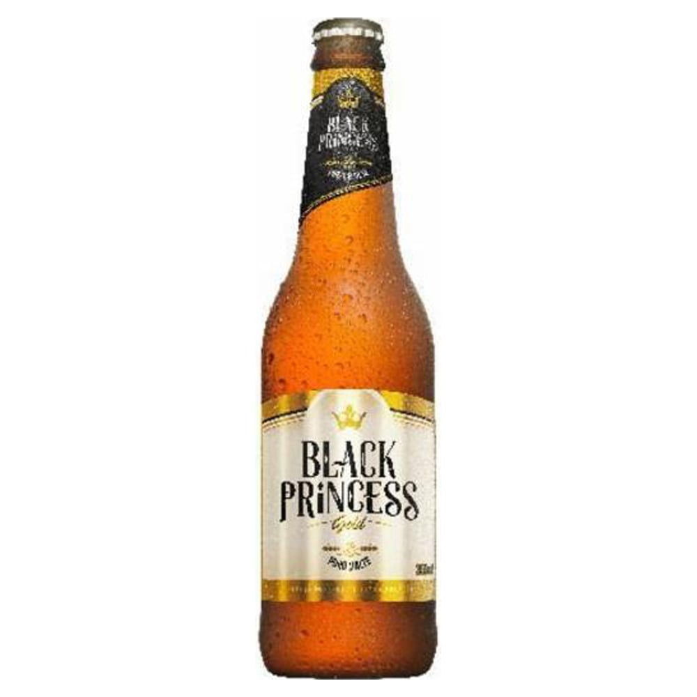 CERVEJA PURO MALTE GOLD BLACK PRINCESS GARRAFA 330ML