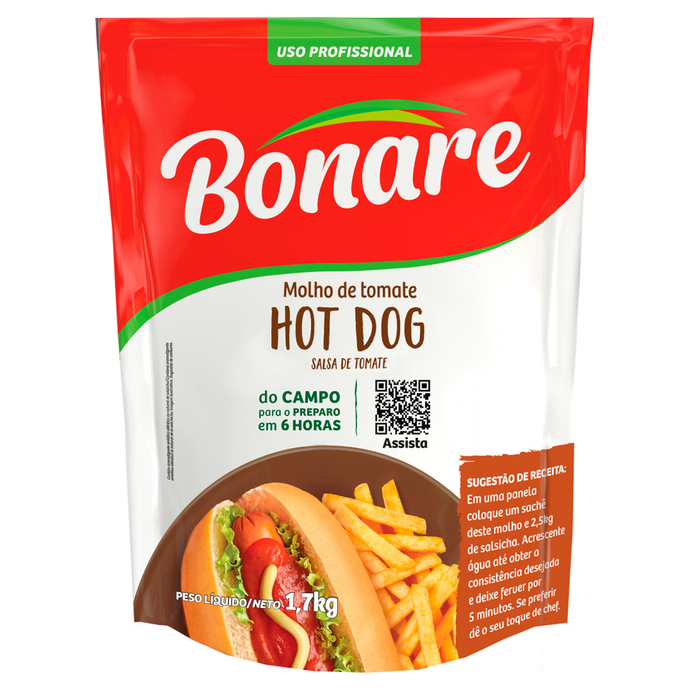 MOLHO TOM BONARE SACHE 1,7KG HOT DOG