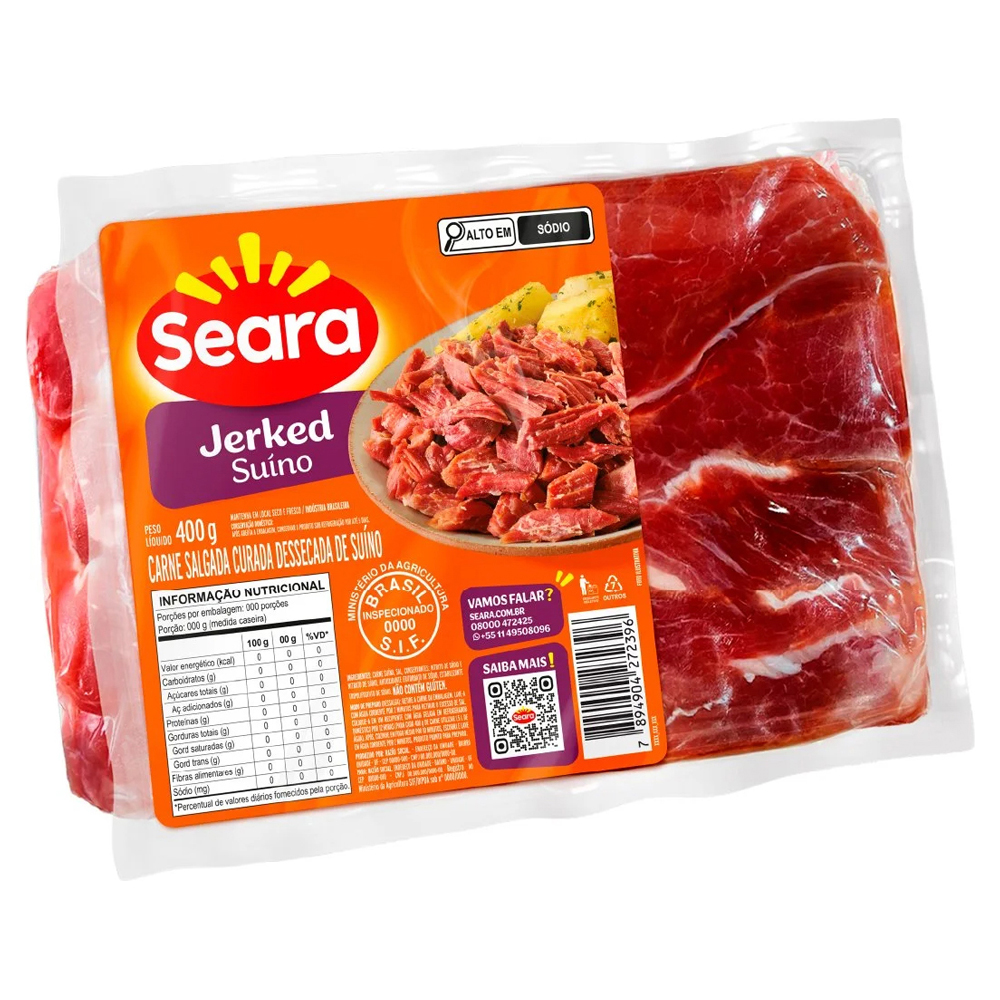 JERKED SUINO SEARA 400G