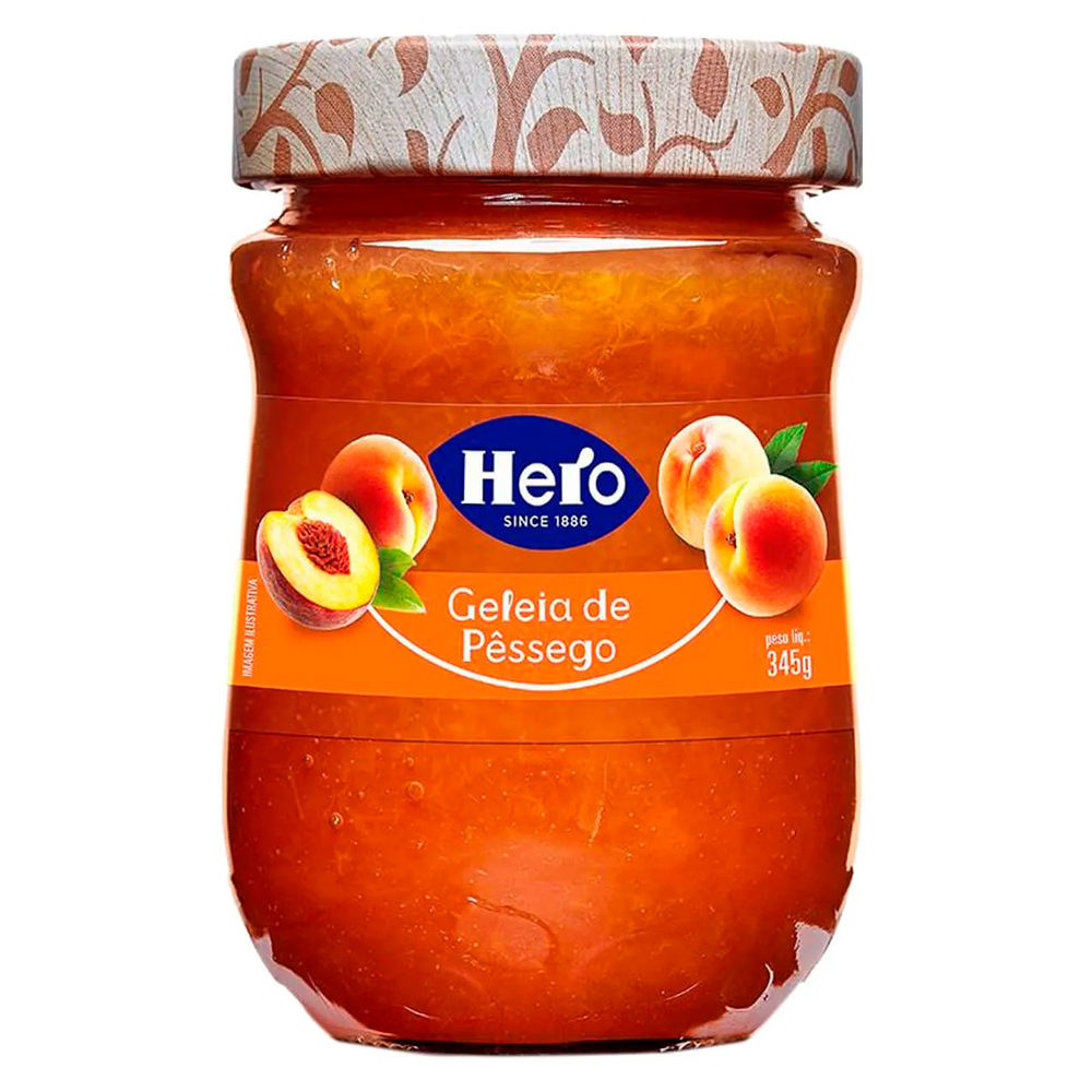 GELEIA HERO CLAS PESSEGO 345G